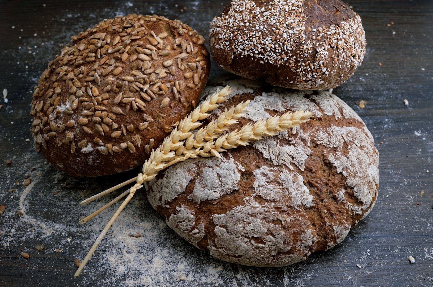 Rustic sourdough loaves fresh from the hearth