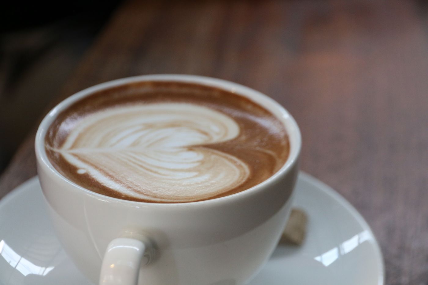 Latte with heart art