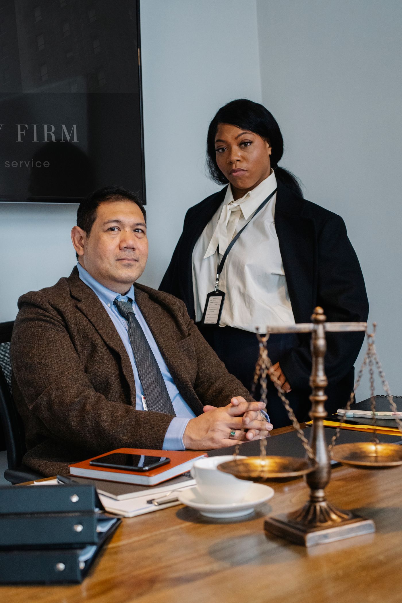 The firm's attorneys in conference