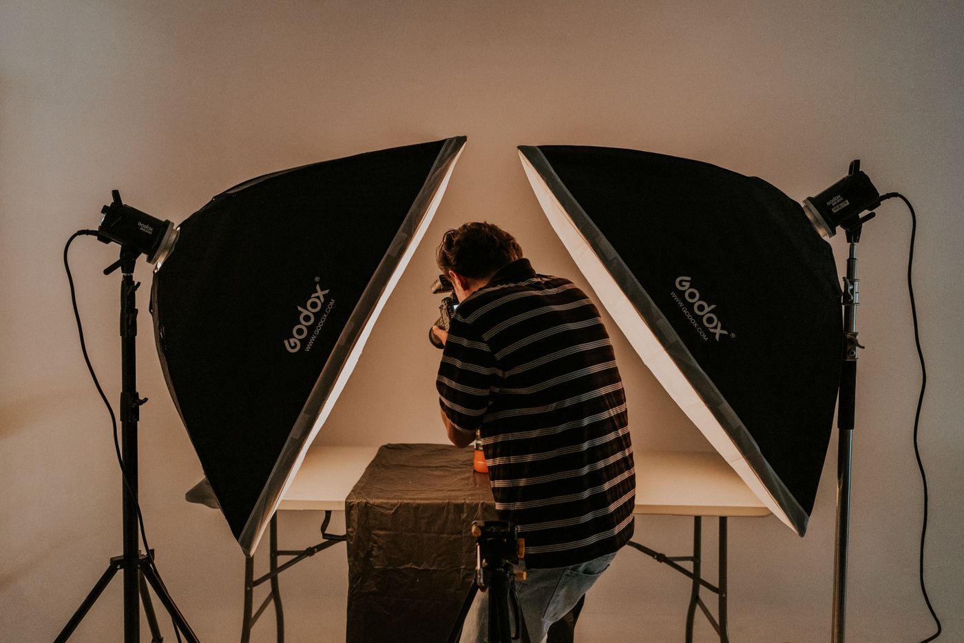 Softbox lighting setup
