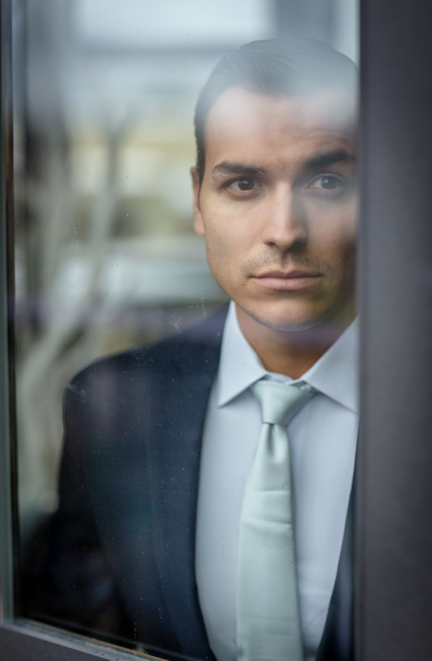 Jordan at the studio window