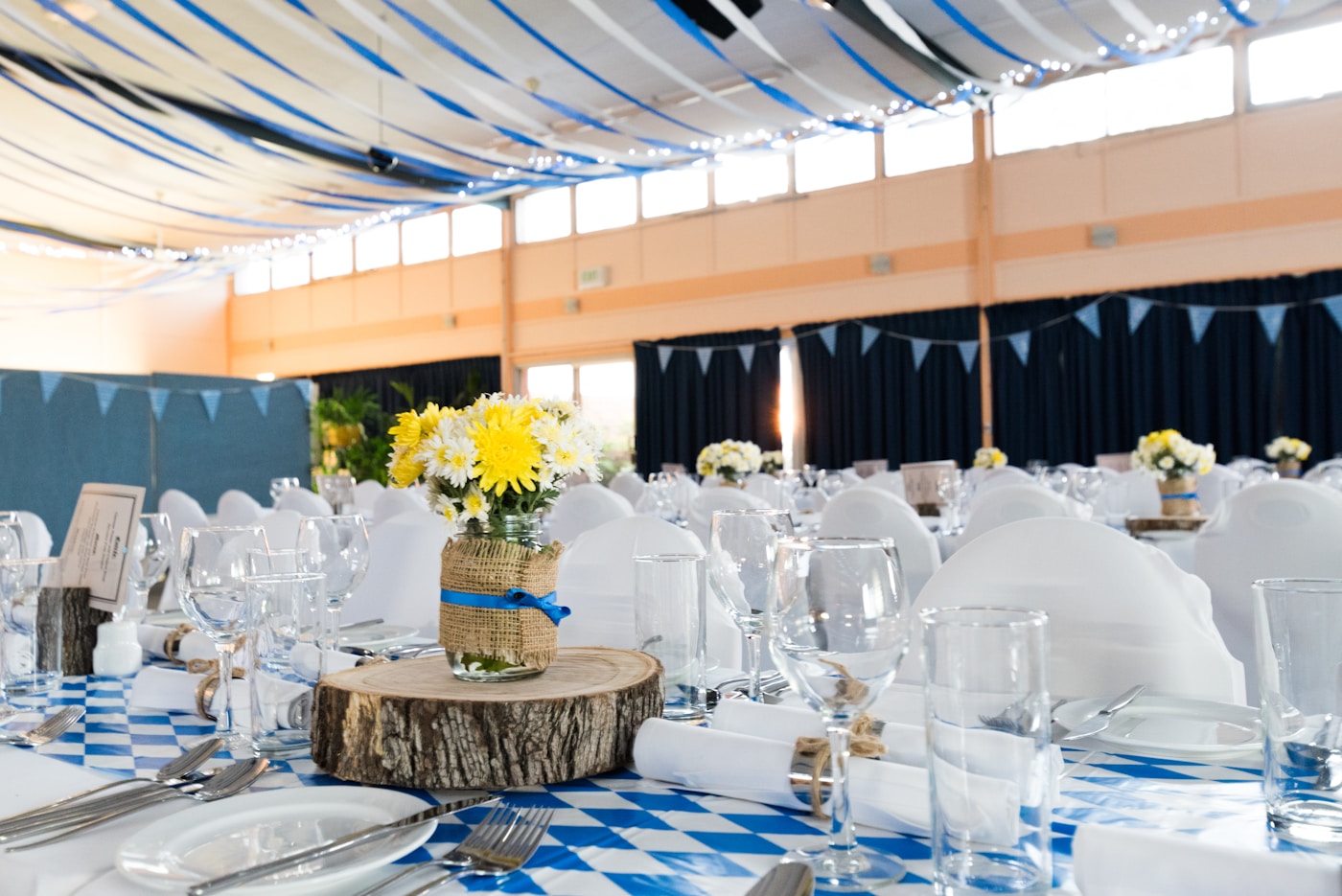 The venue dressed for a reception