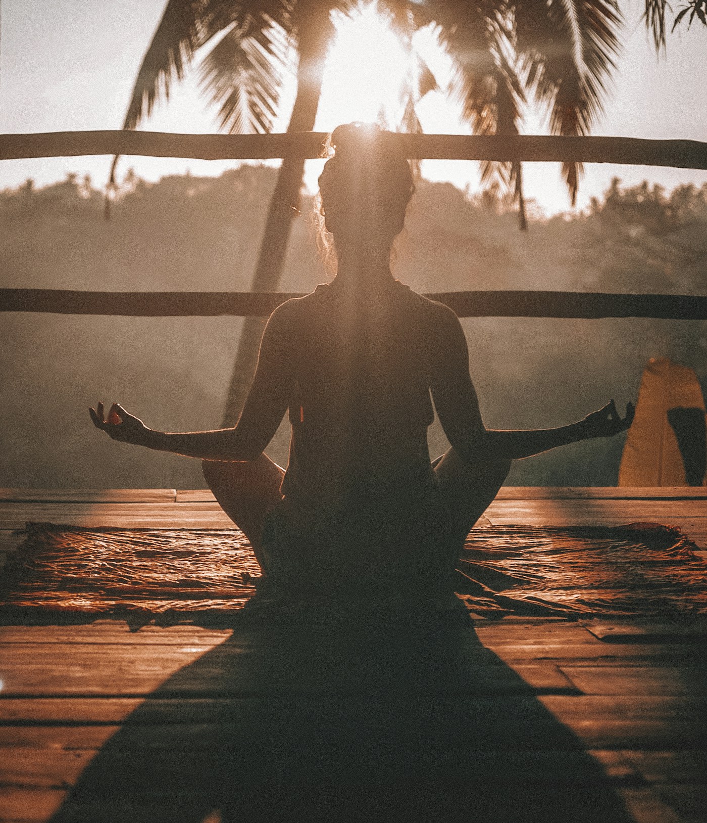 Seated meditation at dawn